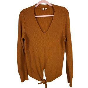Anthropologie Moth ribbed tie sweater size M